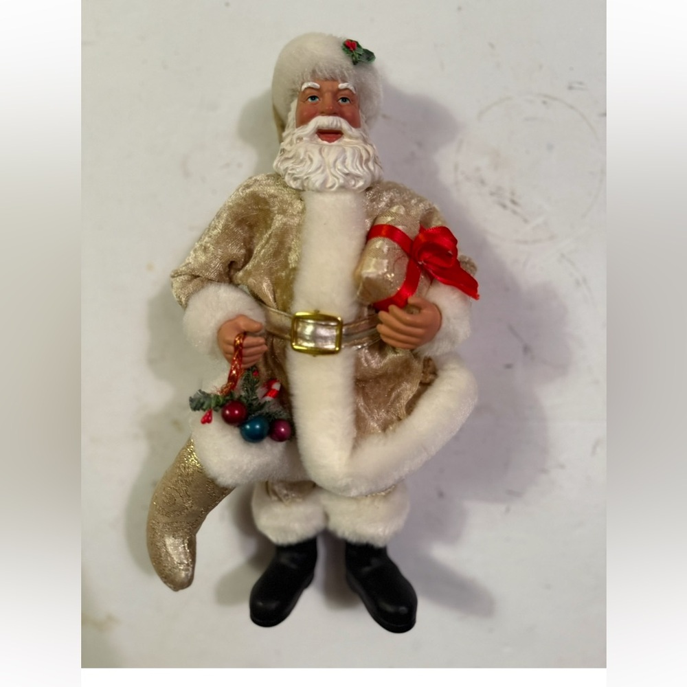 Santa Claus Figurine with Red Accents
